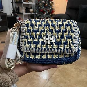 Tory Burch straw crossbody bag